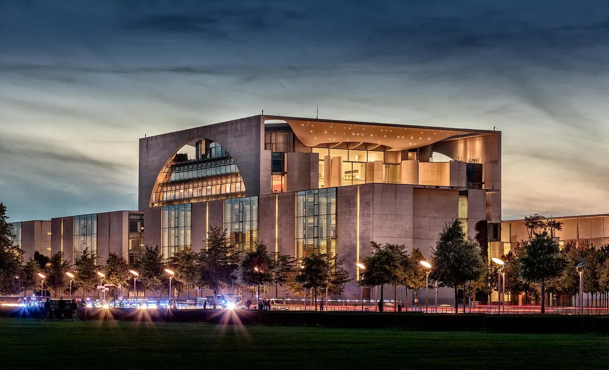 federal chancellery, federal government, government, berlin, building, architecture, government district, germany, sunset, nature, dusk, Berlin, Germany