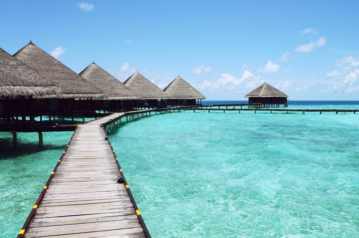 Vue de plage resort nord-ouest Mauritius