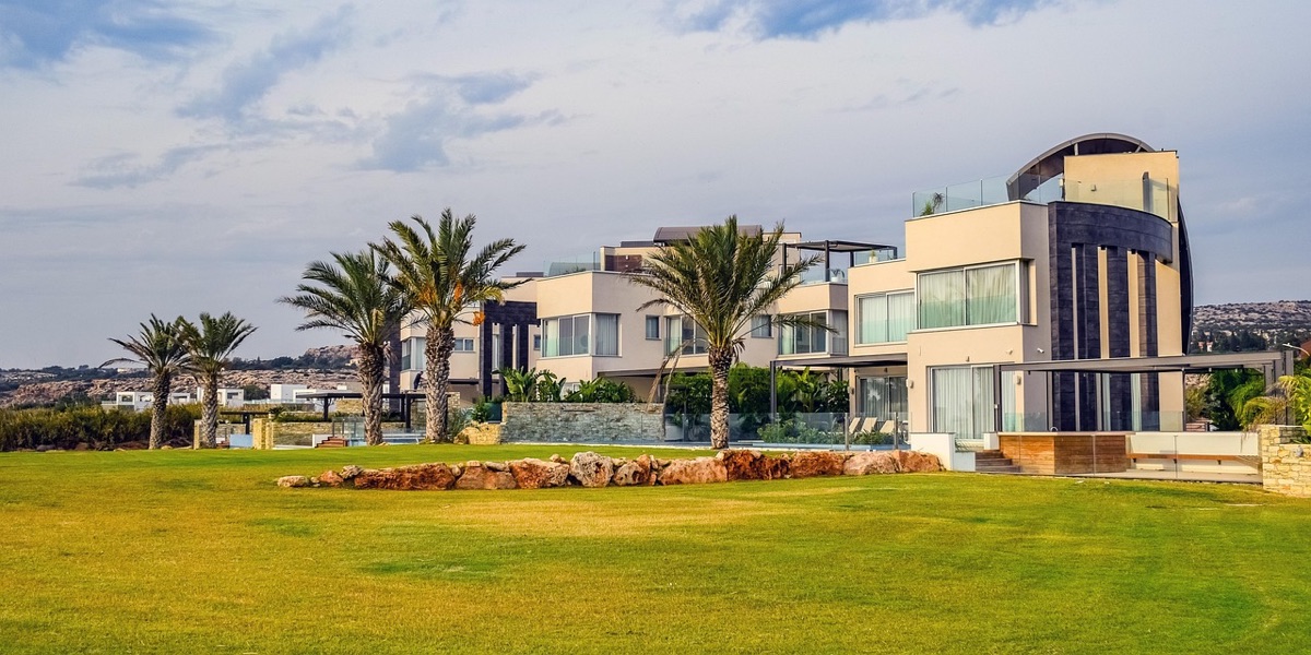 Tropisch tuinje van een villa in het noordoosten van Mauritius
