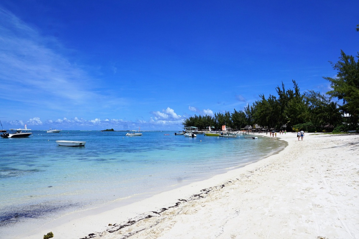 familia de vacaciones en mauritius