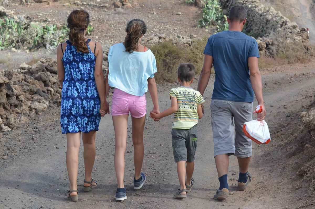 famiglia in escursione in Mauritius