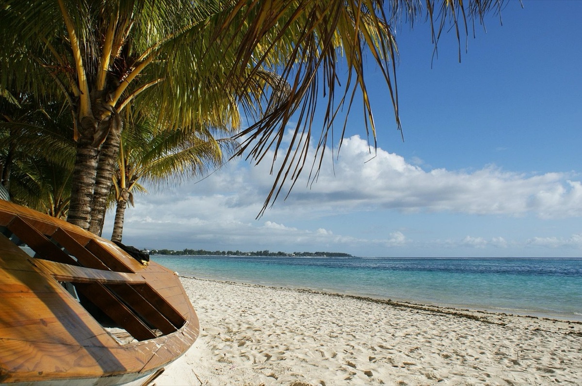 Strand in Mauritius am Abend