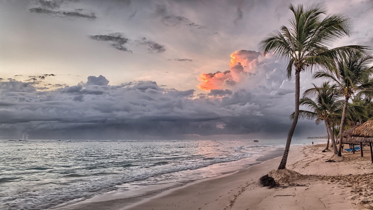 Tropical island with rental car