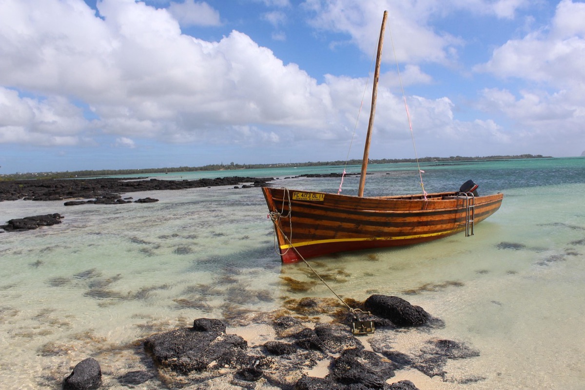 Mauritius island with colorful beaches